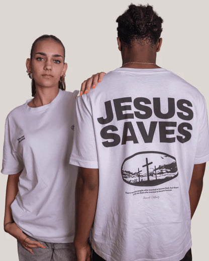 "JESUS SAVES" TEE