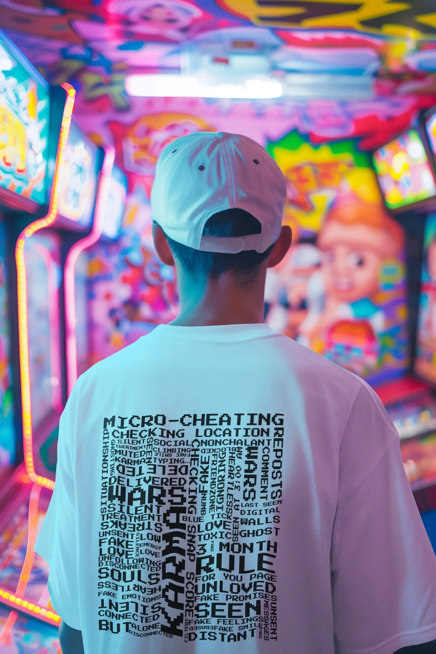 "DISCONNECTED LOVE" OVERSIZED TEE